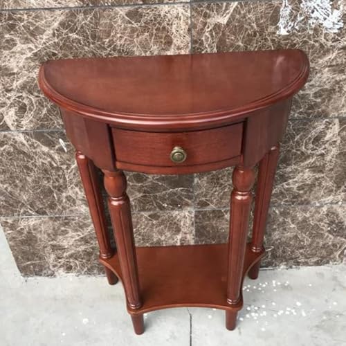 Yidlkecqey Rechteckiger Konsolentisch aus Walnussholz mit Stauraum, amerikanischer Holz-Verandatisch mit Schubladen, Moderne Konsolen-Akzenttische(Light Walnut,60x30x80cm/23.6x11.8x31.5in) von Yidlkecqey