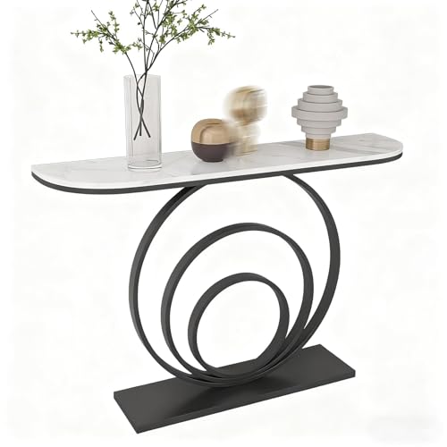 Yidlkecqey Verandaschrank mit Schmiedeeisenrahmen, Foyer-Eingangsplattform, Verandatisch, Eingangsfoyer-Korridor, Verandaschrank mit Metallbasis, graue Oberseite(Black C,80x35x80cm/31.5x13.8x31.5in) von Yidlkecqey