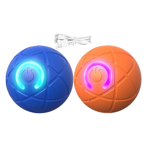 Yidueace 2pcs Interaktives Hundespielzeug Ball, 5,2 cm, USB Rechargeable Elektrisch Katzenball Mit LED Licht, Dog Bouncing Balle, Automatisches Ball Für Katzen, Hund, Haustiere Yidueace 2pcs Interaktives Hundespielzeug Ball, 5,2 cm, USB Rechargeable Elektrisch Katzenball Mit LED Licht, Dog Bouncing Balle, Automatisches Ball Für Katzen, Hund, Haustiere von Yidueace