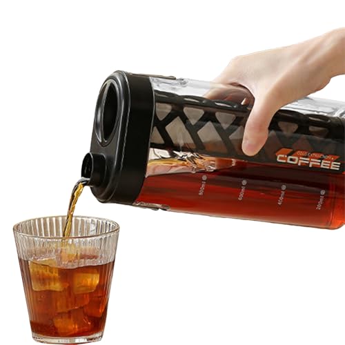 Yidueace Cold Brew Kaffeemaschine,Eiskaffeemaschine | Feines Filter Auslaufsicherer Tragbarer Kaffeebehälter Für Unterwegs Tee Und Aromatisierte Getränke Küche Camping von Yidueace