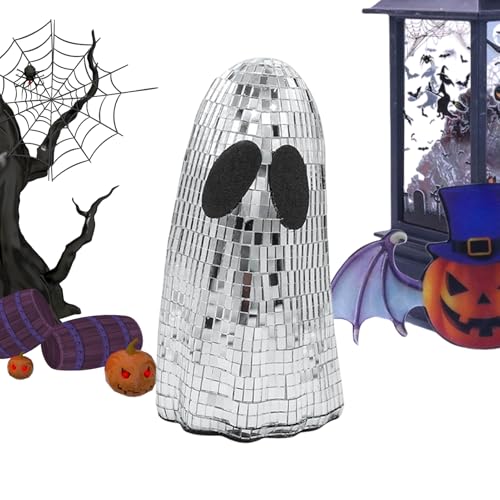 Yidueace Disco Ghost Dekoration | Halloween Deko Spuk | Glitzer Geisterschild Dekofigur Für Zuhause Tisch Kamin Schreibtisch Indoor Stufenregal von Yidueace