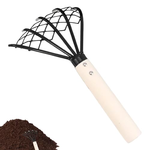Yidueace Gartenrechen - 5-Zinken aus Stahl Grabkrallen | Rutschfester Ergonomischer Griff Manuelles Grabwerkzeug Für Gartenarbeit Unkrautjäten Auf Schmutz Rasen Hof Sand Und Boden Im Freien Yidueace Gartenrechen - 5-Zinken aus Stahl Grabkrallen | Rutschfester Ergonomischer Griff Manuelles Grabwerkzeug Für Gartenarbeit Unkrautjäten Auf Schmutz Rasen Hof Sand Und Boden Im Freien von Yidueace