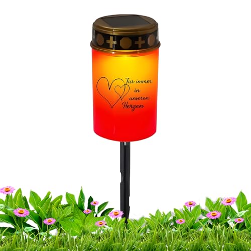 Yidueace Grablicht - Ritual Kerzenlampe,LED Grablichter Mit Ständer Gedenkdekoration Für Garten Friedhofsweg Hinterhof Zuhause von Yidueace