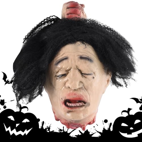 Yidueace Gruselige Halloween-Köpfe - Realistische Dekoration Eines Halloween Kopfes - Latex wasserdichte Deko Für Garten Wohnzimmer Terrasse Innenräume Gruselhäuser Yidueace Gruselige Halloween-Köpfe - Realistische Dekoration Eines Halloween Kopfes - Latex wasserdichte Deko Für Garten Wohnzimmer Terrasse Innenräume Gruselhäuser von Yidueace