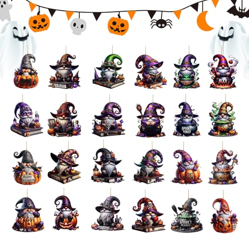 Yidueace Halloween Countdown Kalender Mit Anhängern - 24 Tage Dekoration Für Fenster Haustür Fensterbank - 2D Acryl Halloween Deko Für Baum Innenbereich Geisterhaus Kamin Yidueace Halloween Countdown Kalender Mit Anhängern - 24 Tage Dekoration Für Fenster Haustür Fensterbank - 2D Acryl Halloween Deko Für Baum Innenbereich Geisterhaus Kamin von Yidueace