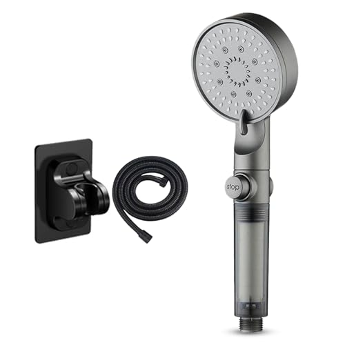 Yidueace Hochdruck Duschköpfe | Handheld Brausekopf mit 5 Strahlarten - Filter Brausekopf Set für kalkhaltiges Wasser mit Schlauchhalterung für Zuhause Hotel Wellness Yidueace Hochdruck Duschköpfe | Handheld Brausekopf mit 5 Strahlarten - Filter Brausekopf Set für kalkhaltiges Wasser mit Schlauchhalterung für Zuhause Hotel Wellness von Yidueace