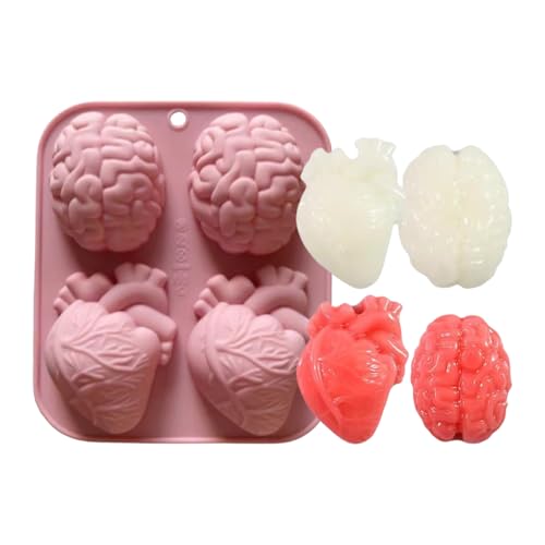 Yidueace Menschenherz Silikonform,Handgefertigte 3D Herzform Für Pudding - Antihaft Handwerkswerkzeug Für Wachs Seife Schokolade Dessert Zement von Yidueace