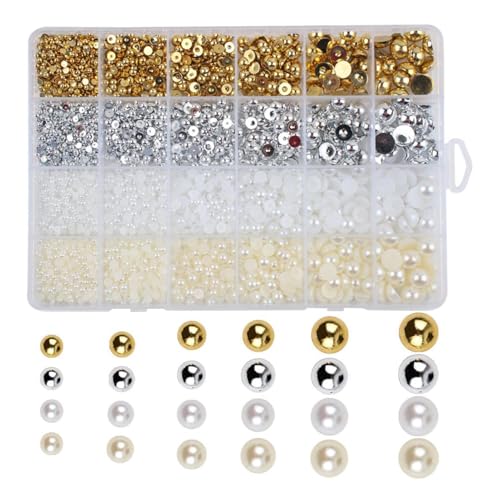 Yidueace Nagelperlen - Halbrunde Perlen für Basteln - Winziger Flacher Aufkleber Für Sommerdekoration Und Handycase Deko Yidueace Nagelperlen - Halbrunde Perlen für Basteln - Winziger Flacher Aufkleber Für Sommerdekoration Und Handycase Deko von Yidueace