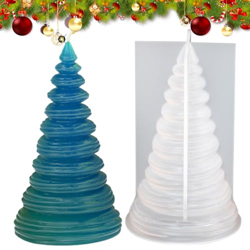 Yidueace Silicone Kerzenform Weihnachtsbaum | 3D Weihnachtsbaum Silikon Kerze | Duftform Für Raum Schreibtisch Feiertage Büro Party von Yidueace