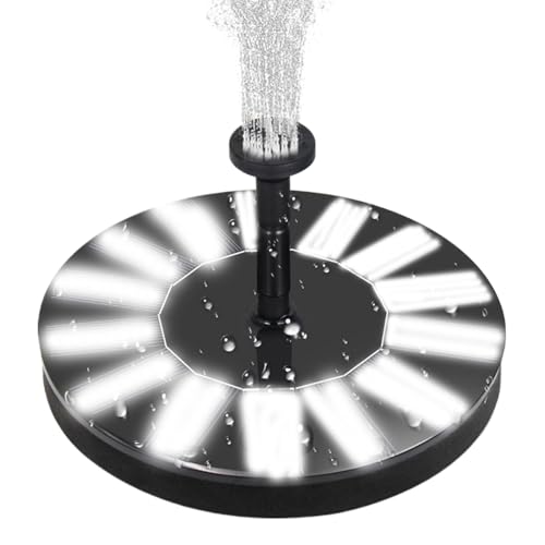 Yidueace Solar Springbrunnenpumpe,Leistungsstarker Solar Wasserspringbrunnen | Gartendekoration mit 6 Düsen für Außenbereich Vogeltränke Zubehör für Teich Park Hotel Balkon Rasen Garten von Yidueace