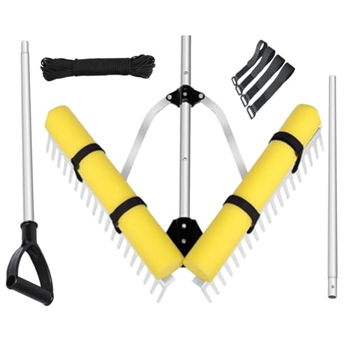 Yidueace Teichharke Für Schlamm - Teich Unkrautharke | Schwimmendes Teichwerkzeug für Sportplätze Höfe Gartenteich von Yidueace