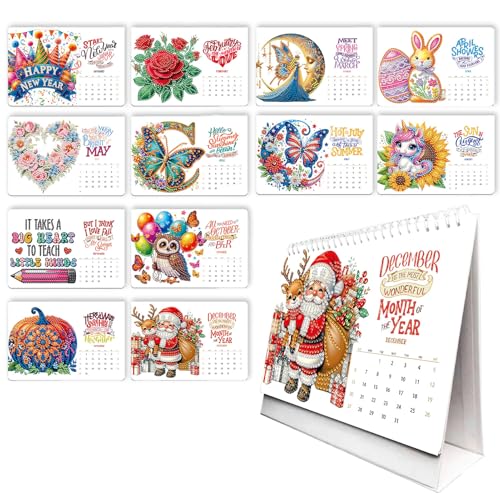 Yidueace Tischkalender | 2026 Kalender Mit Strassstein Design,Bastel Monatsplaner Zur Organisation Für Erwachsene Kinder Schlafzimmer Wohnzimmer Feiertage Weihnachten Yidueace Tischkalender | 2026 Kalender Mit Strassstein Design,Bastel Monatsplaner Zur Organisation Für Erwachsene Kinder Schlafzimmer Wohnzimmer Feiertage Weihnachten von Yidueace