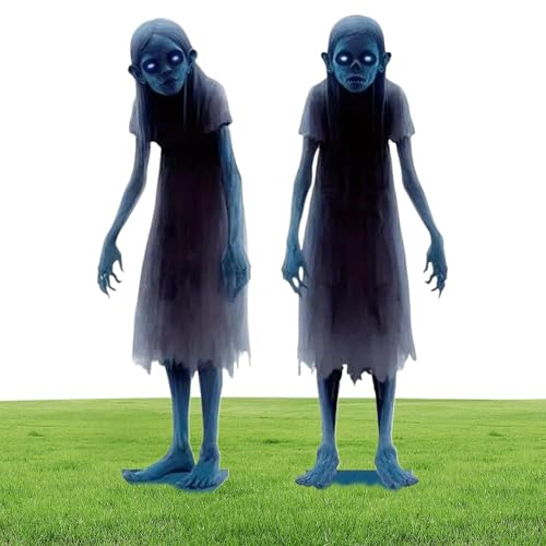 Yidueace Unheimliche Zwillingsgeister Gartenzeichen - Gruselige Zwillinge Pflanzstäbe Dekoration 2-teilig | Geisterspukhaus Deko Bodenhalterung Für Garten Terrasse Rasen Party Fest Yidueace Unheimliche Zwillingsgeister Gartenzeichen - Gruselige Zwillinge Pflanzstäbe Dekoration 2-teilig | Geisterspukhaus Deko Bodenhalterung Für Garten Terrasse Rasen Party Fest von Yidueace