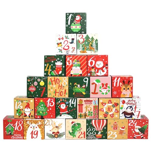 Yidueace Weihnachtszahlenbox Aus Karton Für Kinder | 24 Tage Weihnachts Countdown Leere Boxen Selbst Befüllen | Dekofigur Für Schreibtisch Kinder Mädchen Geschwister Freunde Yidueace Weihnachtszahlenbox Aus Karton Für Kinder | 24 Tage Weihnachts Countdown Leere Boxen Selbst Befüllen | Dekofigur Für Schreibtisch Kinder Mädchen Geschwister Freunde von Yidueace
