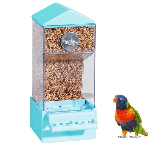 Yidueace Wellensittich Futterautomat - Externer Käfig Automatischer Vogelfutterspender | Transparenter Vogelfutternapf Für Tierzone Garten Balkon Terrasse,Für Sperlinge Rotkehlchen Und von Yidueace