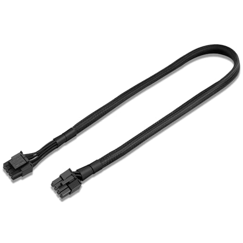 CPU 8Pin Stecker auf CPU 8 Pin (4+4 abnehmbar) Stecker EPS-12V Motherboard Stromadapterkabel für MSI MAG A850GL A750GL modulare Netzteile, ummanteltes Kabel für für MSI MAG A850GL A750GL - 65cm von YieJoya