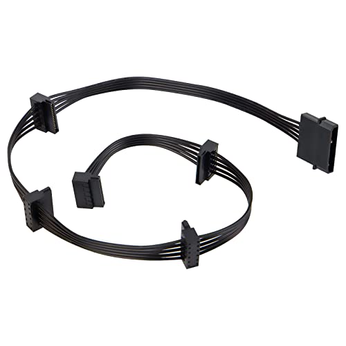 YieJoya 4pin IDE Molex auf 15 Pin SATA Stromversorgungskabel, große 4Pin männlich auf 5 x 15 Pin SATA weiblich Festplatten Strom Splitter Adapter Kabel für DIY PC Sever … von YieJoya