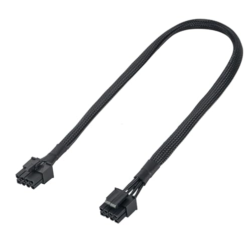 YieJoya CPU 8Pin Stecker auf CPU 8 Pin (4+4 abnehmbar) Stecker EPS-12V Motherboard Power Adapter Ummanteltes Kabel für Seasonic Netzteil von YieJoya