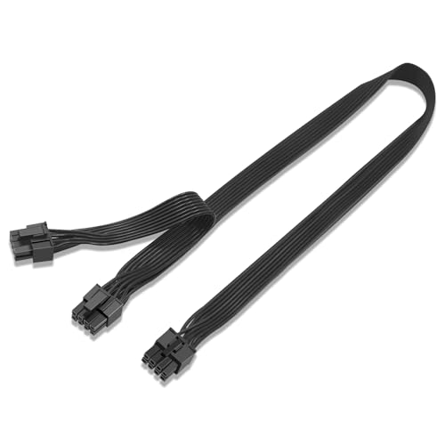 YieJoya PCIE Kabel NUR für MSI MAG A850GL und A750GL Netzteile, ATX 3.0, PSU 8 Pin Stecker auf Dual PCIe 8 Pin (6+2) Stecker Stromversorgungskabel für MSI MAG A850GL A750GL Netzteile von YieJoya