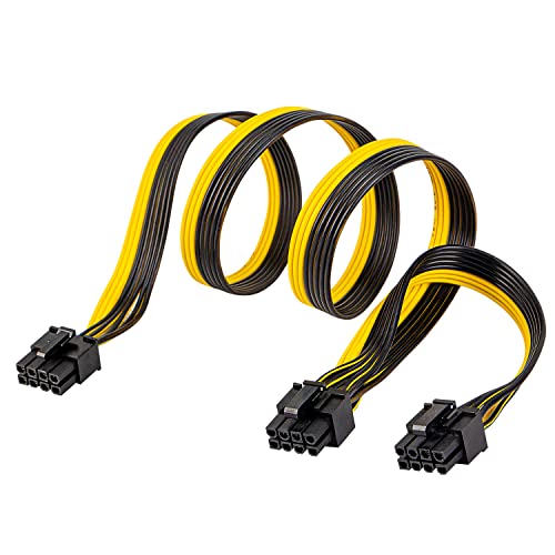 YieJoya PCIE Kabel für Corsair, PSU 8Pin Stecker auf Dual PCIe 8Pin (6+2) Stecker Stromversorgungskabel für Corsair Modular Power Supply RM/HX/CX-M Serie von YieJoya