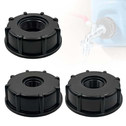 3 Stück IBC Adapter Kappe – IBC Container Kappe mit Innengewinde Gewinde, kompatibel mit Auslaufhahn IBC Tank Deckel, S60x6 Zubehör Adapter Kappe, Adapterdeckel für 1000L Wassertank (3/4", 1/2", 1") 3 Stück IBC Adapter Kappe – IBC Container Kappe mit Innengewinde Gewinde, kompatibel mit Auslaufhahn IBC Tank Deckel, S60x6 Zubehör Adapter Kappe, Adapterdeckel für 1000L Wassertank (3/4", 1/2", 1") von Yifort