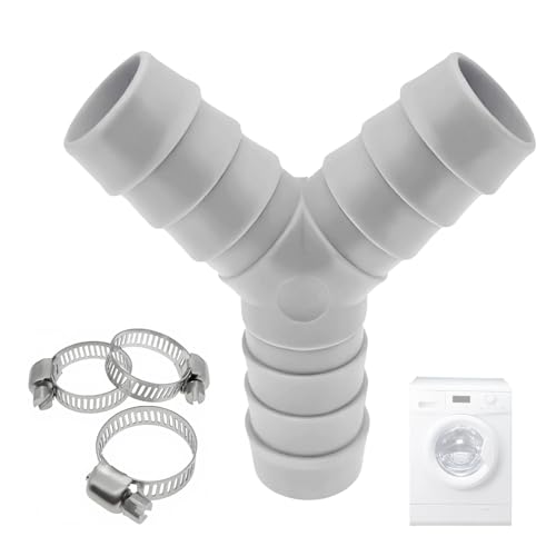 Y-Verteilerstück 2-Wege Verteiler 11152 – Zulaufschlauch Adapter 20 Mm, Ablaufschlauch Verteiler Mit 3 Schlauchschellen, Y-Stück Waschmaschine, Schlauchverteiler Für Geschirrspüler Und Trockner(Grau) Y-Verteilerstück 2-Wege Verteiler 11152 – Zulaufschlauch Adapter 20 Mm, Ablaufschlauch Verteiler Mit 3 Schlauchschellen, Y-Stück Waschmaschine, Schlauchverteiler Für Geschirrspüler Und Trockner(Grau) von Yifort