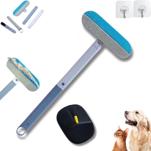 Yigoo 3-in-1 Multifunktion Tierhaarentferner,Wiederverwendbar Waschbar Antistatische Fellentferner mit langem Griff für Katze & Hund,Auto,Möbel,Teppich*1 von Yigoo