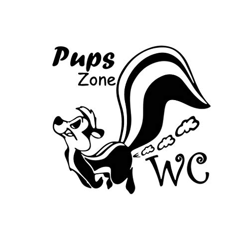 Yihaifu Pups Zone Wand-Sticker WC Badezimmer Zone Wand-Aufkleber WC Zimmer-Cartoon-Tier-Eichhörnchen Abziehbilder Removable Hauptdekoration Türtapete von Yihaifu
