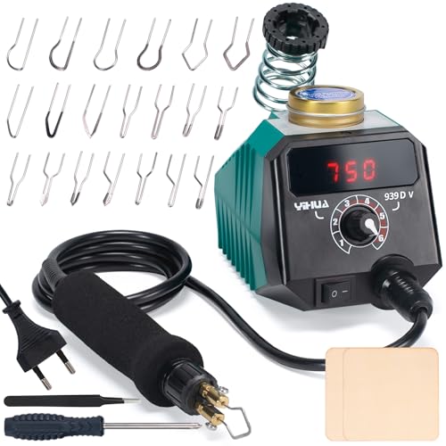 YIHUA 939D-V brandmalerei brennpeter für holz mit Digitalanzeige mit 20 Drahtspitzen, abnehmbarem holzbrennstift, 2 Holzstücken als brandmalerei holzbrennstift und Brenneisen für Holz YIHUA 939D-V brandmalerei brennpeter für holz mit Digitalanzeige mit 20 Drahtspitzen, abnehmbarem holzbrennstift, 2 Holzstücken als brandmalerei holzbrennstift und Brenneisen für Holz von YIHUA