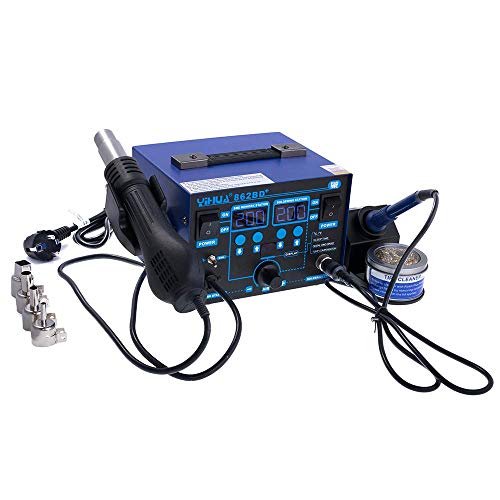 Yihua 862BD+ 2 in 1 Digitale Löt-Heißluftstation CPU-PID-Regler für beide 75W/650W 120L/Min Rework Station Yihua 862BD+ 2 in 1 Digitale Löt-Heißluftstation CPU-PID-Regler für beide 75W/650W 120L/Min Rework Station von YIHUA