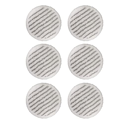 Yiida 21,8 cm rundes Wischmopp-Pad-Set – Mikrofaser waschbare Dampfreiniger – Bodenpflege Dampfreiniger kompatibel mit Haushaltsstaubsaugern (/weiß) von Yiida