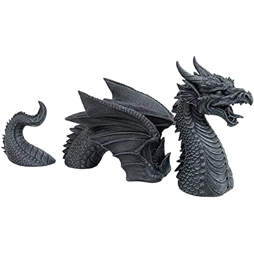 Yiida Drachen-Statue, Gothic-Stil, aus Kunstharz, Gartendrache, dekorative langlebige Skulptur, Drachen-Garten-Display, dekorative Akzent-Skulptur aus Kunstharz von Yiida