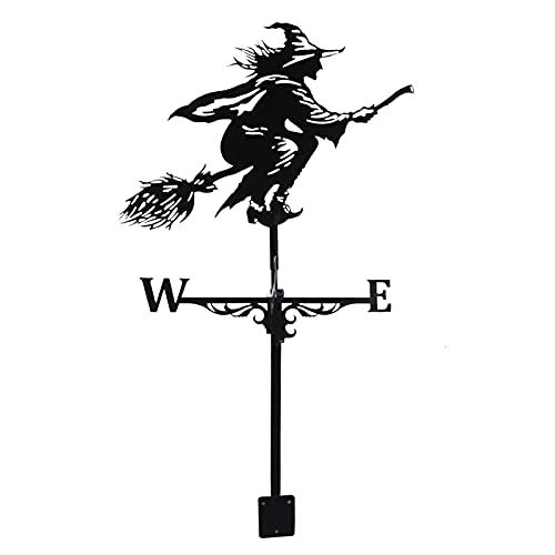 Yiida Hexe Und Drache Wetterhahn, Rostfreier Metall Hexe Windfahne Ornament Für Dach, Edelstahl Wetterfahne Langlebige, Retro Farm Szene, Garten Pfahl Wetterfahne Metalldekorationen Yiida Hexe Und Drache Wetterhahn, Rostfreier Metall Hexe Windfahne Ornament Für Dach, Edelstahl Wetterfahne Langlebige, Retro Farm Szene, Garten Pfahl Wetterfahne Metalldekorationen von Yiida