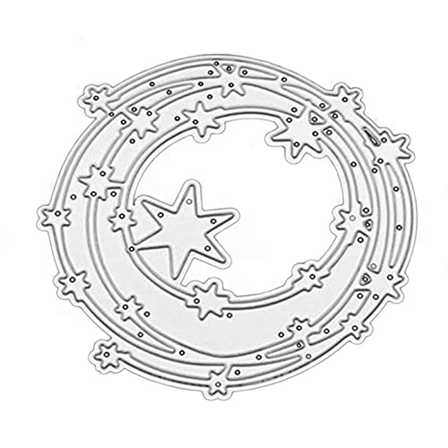 Yiifunglong Stanzschablone, Sternkreis-Design, Mehrzweck-Stanzformen aus Karbonstahl, für Scrapbooking, silberfarben von Yiifunglong