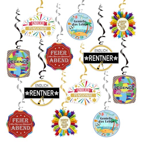 Ruhestand Deko 24 Stk. Spiralen Pensionierung Luftschlangen Rente Party Zubehör Deckenhänger Endlich im Ruhestand Accessoires Retirement Dekoration für Eltern Ältere Kollegen Hängende Swirls Ruhestand Deko 24 Stk. Spiralen Pensionierung Luftschlangen Rente Party Zubehör Deckenhänger Endlich im Ruhestand Accessoires Retirement Dekoration für Eltern Ältere Kollegen Hängende Swirls von YiiiGoood