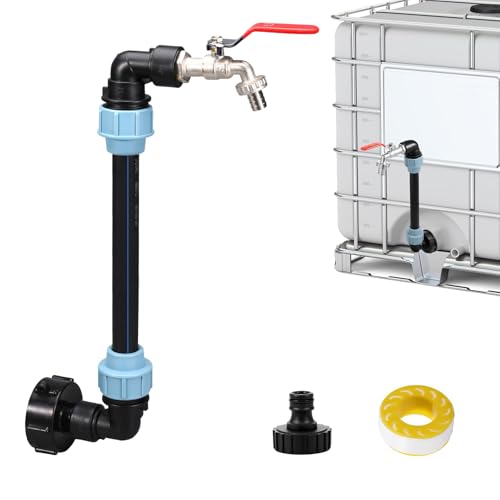 IBC Schwanenhals 3/4" Auslaufhahn ibc Tank Zubehör S60x6 Wasserhahn Absperrhahn 3/4 Zoll IBC Adapter Auslaufhahn für 1000L Regenwassertank Wasserfaß Regenfass IBC-Container IBC Schwanenhals 3/4" Auslaufhahn ibc Tank Zubehör S60x6 Wasserhahn Absperrhahn 3/4 Zoll IBC Adapter Auslaufhahn für 1000L Regenwassertank Wasserfaß Regenfass IBC-Container von Yiirbcz