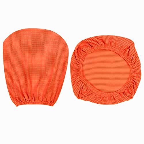 Yikko 1 Set Soft Stretch Spandex Stuhl Sitzbezug und Rückenlehnenbezug, waschbare Stuhlhussen passend für Büro-Computerstühle, Esszimmerstühle, Bar-Hochzeits-Party-Dekor (Orange) von Yikko