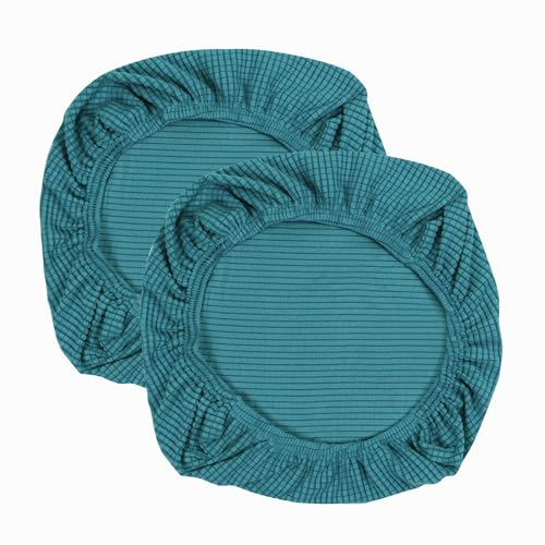 Yikko Elastic Stretch Spandex Stuhl Sitzbezüge Schonbezüge Waschbare Passform für Bürostühle, Esszimmerstühle, Bar Hochzeitsfeier Dekor (2, Blau) von Yikko