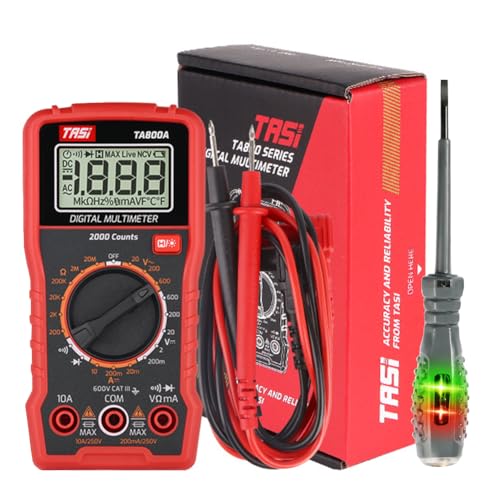 Yiko Multimeter Digital,Multitester NCV,Voltmeter Ohmmeter Amperemeter TRMS 4000 Counts, Manuell und Auto-Range, Misst Spannung, Strom, Widerstand, Durchgang, Frequenz, Dioden, Mit Spannung Test Stift von Yiko