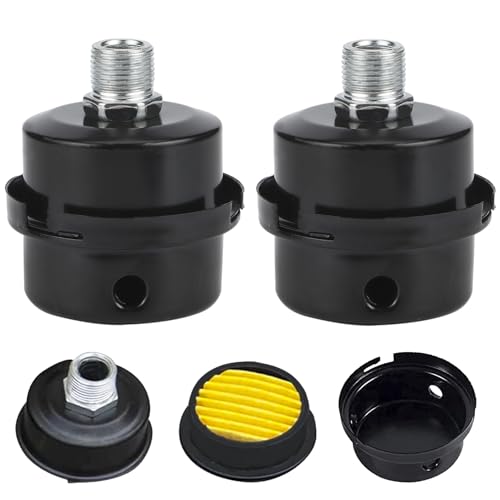 2 Stück Kompressor Schalldämpfer Filter, 3/8" 16mm Luftfilter Für Kompressor, Metall Schalldämpfer Luftkompressor Ansauggewinde, Für Luftkompressor Ersatzteile Kompressor Luftfilter von YiliYa