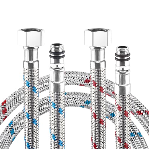 2er Set Anschlussschlauch Armatur G3/8 x M10,Wasserhahn Schlauch Verlängerung Flexschlauch Verlängerung Edelstahl Panzerschlauch Wasserhahn Anschlussschlauch 3/8 Zoll für Mischbatterie 2er Set Anschlussschlauch Armatur G3/8 x M10,Wasserhahn Schlauch Verlängerung Flexschlauch Verlängerung Edelstahl Panzerschlauch Wasserhahn Anschlussschlauch 3/8 Zoll für Mischbatterie von YiliYa