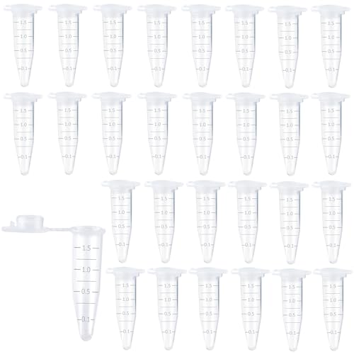 300 Stück 1,5 ml Zentrifugenröhrchen,Probenröhrchen Reaktionsgefäße Mikro Zentrifugenröhrchen Tubes Kapseln mit Schnappdeckeln Kapseln Leer von YiliYa