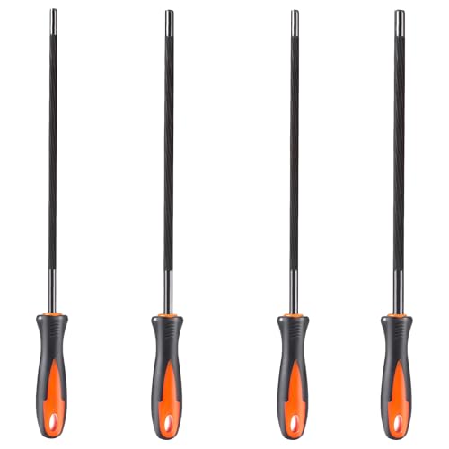 4 Stück Feile für Kettensäge,Pferd Kettensägefeile mit Griff Pferd Feile Kettensäge Feilen für DIY-Elektrosägen Kettensägen 4 Größen 3,2 mm/4,0 mm/4,8 mm/5,2 mm von YiliYa