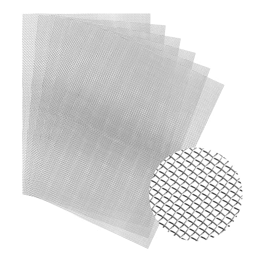 6 Stück 304 Edelstahl-Drahtgeflecht 20 Mesh, A4 Lüftungsgitter Metall Nagerbekämpfung Insektengitter Schädlingsschutzgitter, hartes und hitzebeständiges Siebnetz, leicht zu schneiden(210 x 300mm) von YiliYa