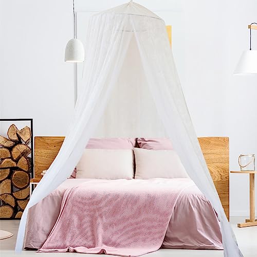 Mückenschutz Bett Moskitonetz Mosquito Net for Bed Mückennetz für Betth Zelt Doppel Einzelbett Reise Großes Moskitonetz für Camping Hause Garten Weiß von YiliYa