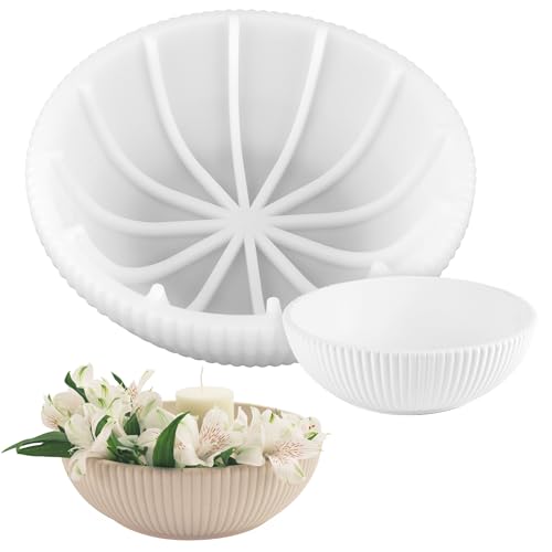 Silikonformen Schale Silicone Molds Bowl Groß Rund Tablett Epoxidharz Gießform Harz Formen für Teetablett Lagerbehälter Basteln DIY-Projekt 20 x 7 cm von YiliYa