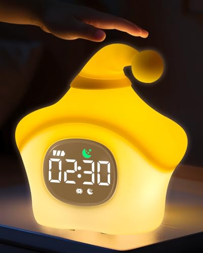 Yiliaw der Stern Kinderwecker mit Nachtlicht – Schlaftrainer & Aufwachuhr, wiederaufladbare Silikonlampe für Schlafzimmer, Perfekter Schlafbegleiter für Jungen & Mädchen,gelb Yiliaw der Stern Kinderwecker mit Nachtlicht – Schlaftrainer & Aufwachuhr, wiederaufladbare Silikonlampe für Schlafzimmer, Perfekter Schlafbegleiter für Jungen & Mädchen,gelb von Yiliaw