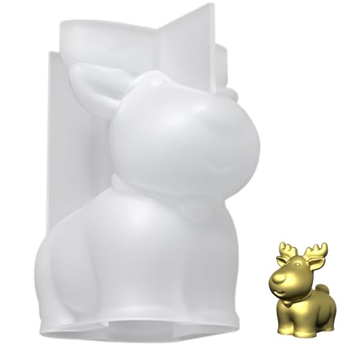1Set Christmas Silikonformen 3D-Elch, nicht feste wasserdicht von Yililay