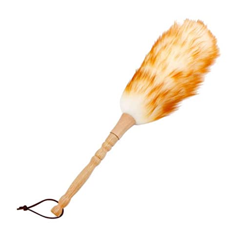 Lambswool Duster weiche Flauschige Wolle Duster mit hölzernem Griff gegen statische Reinigungspinsel von Yililay