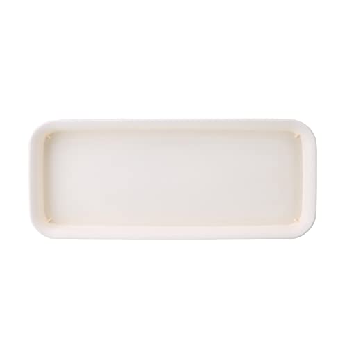 Yililay 1pc 12 Zoll Blumentopftätigkeit Kunststoff Rechteck Tablett cremig-weiße Pflanzenbehälter von Yililay